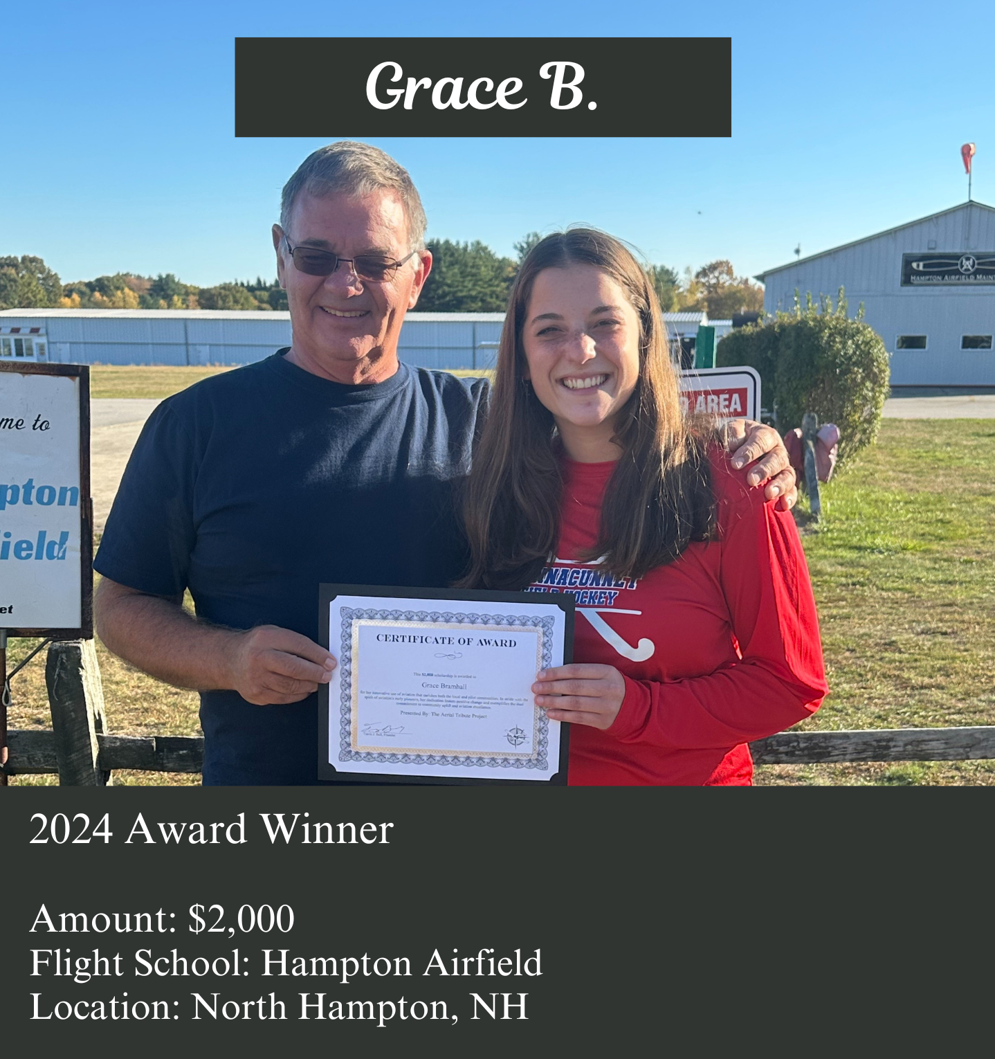Grace B. Scholarship Winner